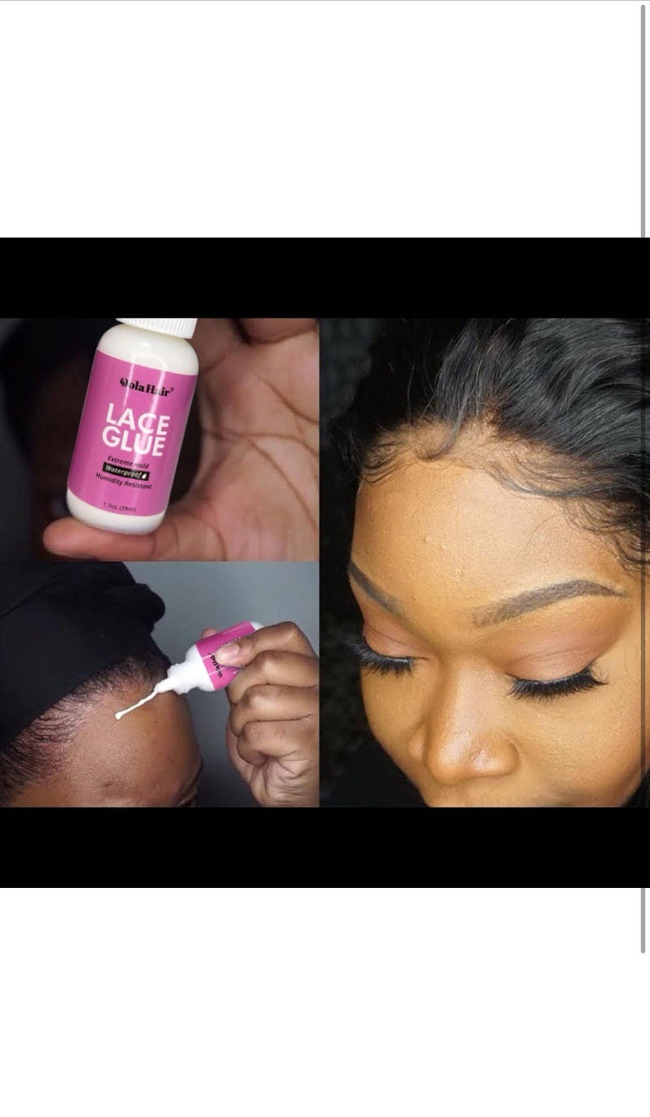 Dolahair Extreme Hold Lace Glue for Wigs Waterproof Invisible Bonding 1.3 Ounce