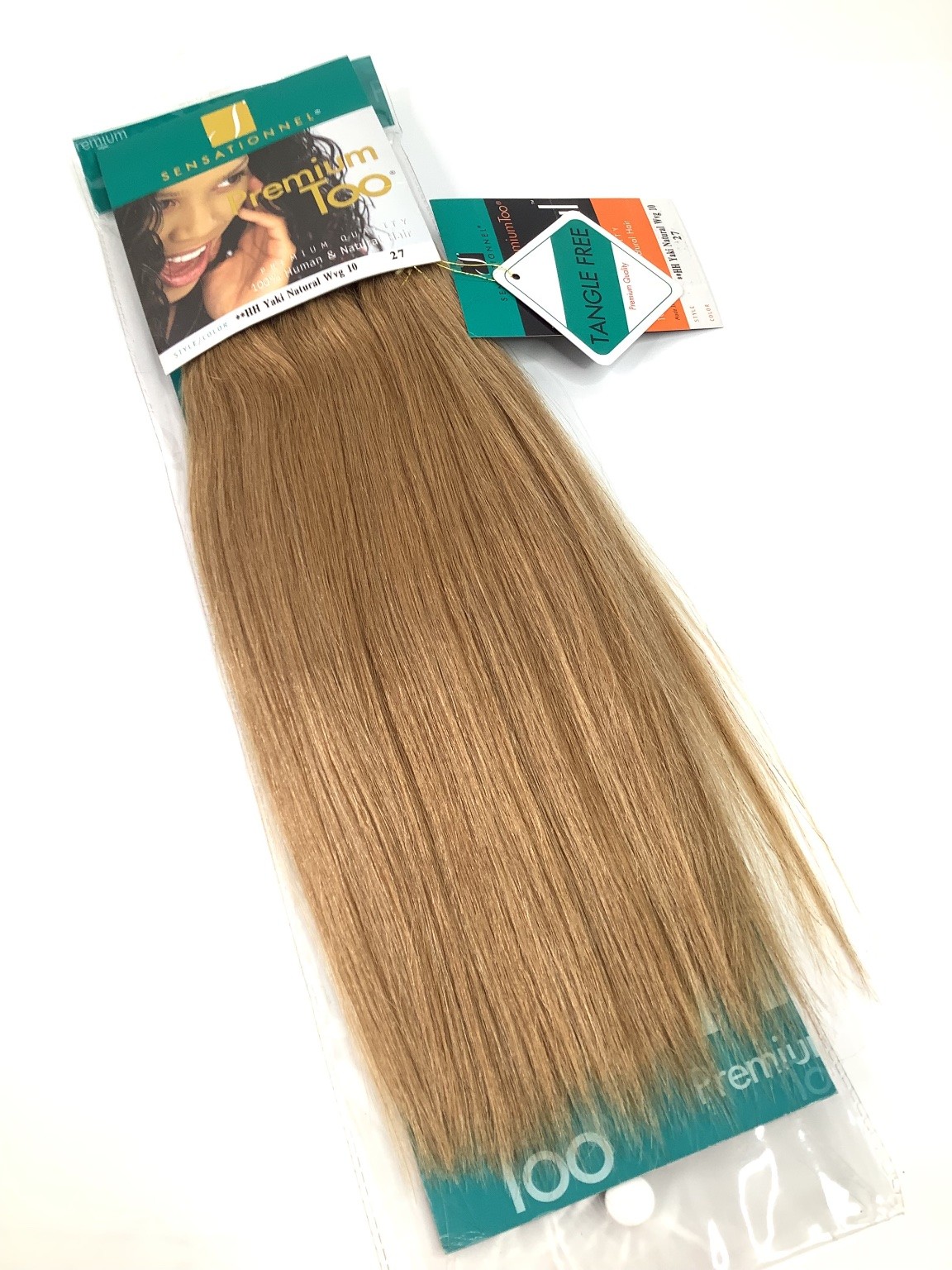 Sensationnel Premium Too Yaki Natural Hair Extensions Color 27 100% Human Hair