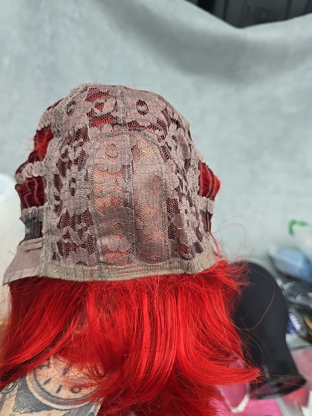 24-in Evelyn Hair Red Wig With Bangs