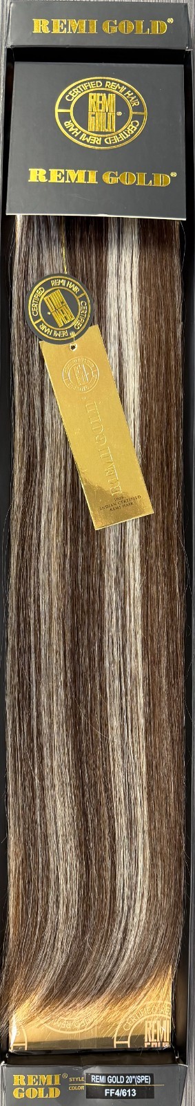 Sensual Indian Remi Gold 100% Human Hair Extensions 20″ Straight #4/613 Blend