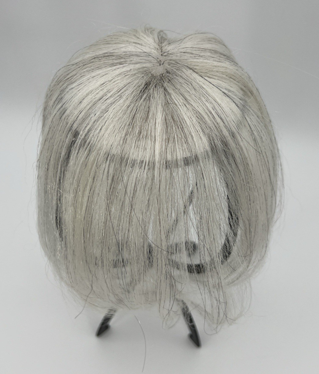 White & Blacks w/ Bangs 100% Human Hair 10in Topper