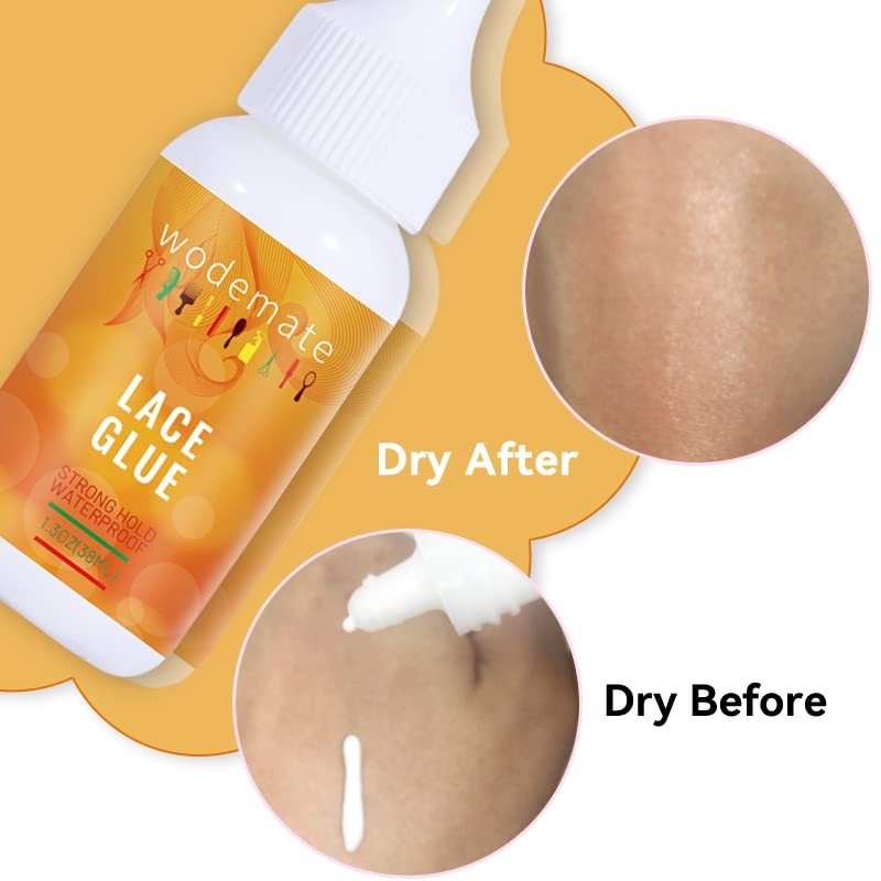 Lace Glue for Wigs,Adhesive Waterproof Super Hold Hair Bonding Glue,Invisible…