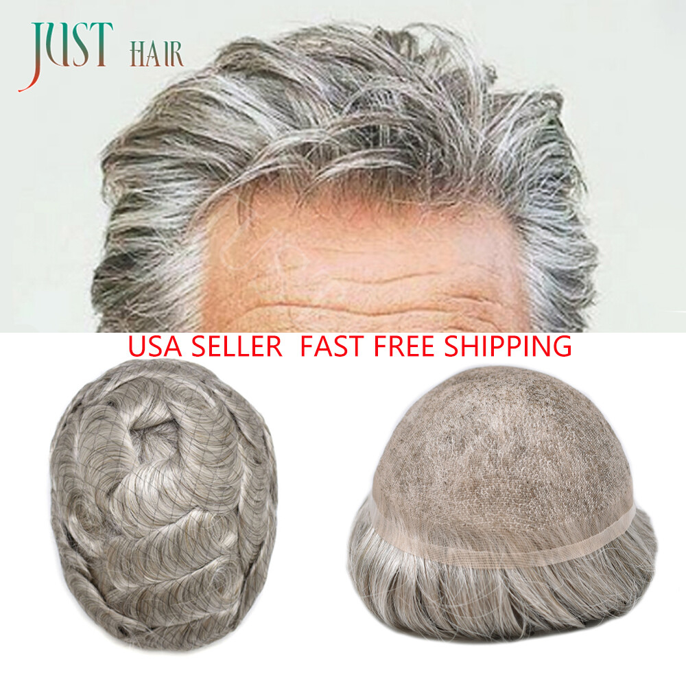 Mens Toupee,Hair replacement,Hairpiece for men Full French lace Mens Hair system