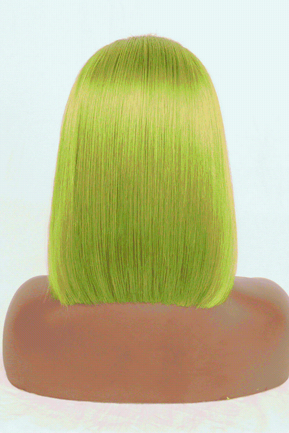 12″ 140g Lace Front Wigs Human Hair in Lime 150% Density
