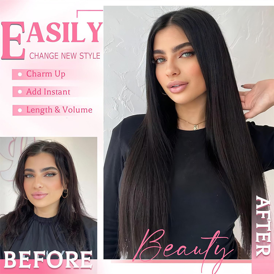 CLEARANCE Full Head 100% Real Remy Balayage HairClip In Human Hair Extensions