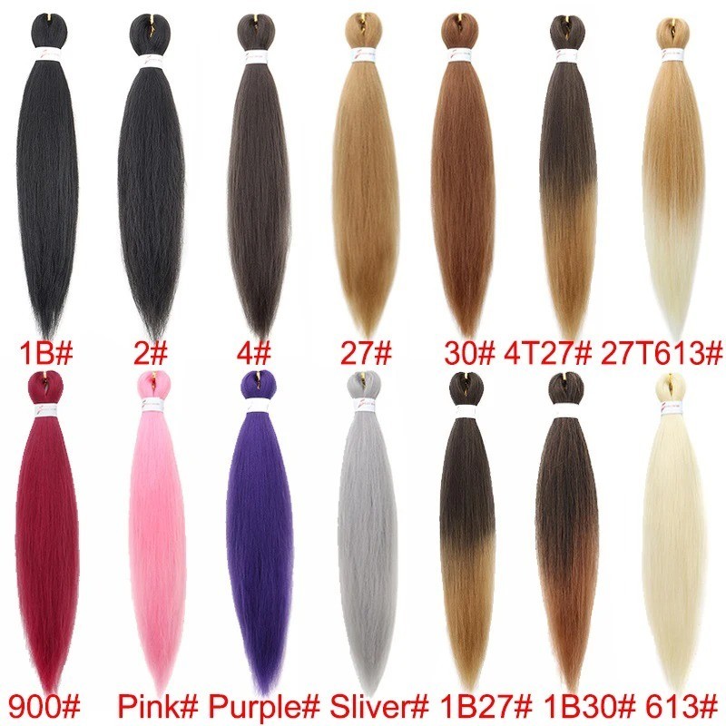 5 packs Yaki Straight Pre-stretched Braiding Box Braids Twist Hair Extensions D8
