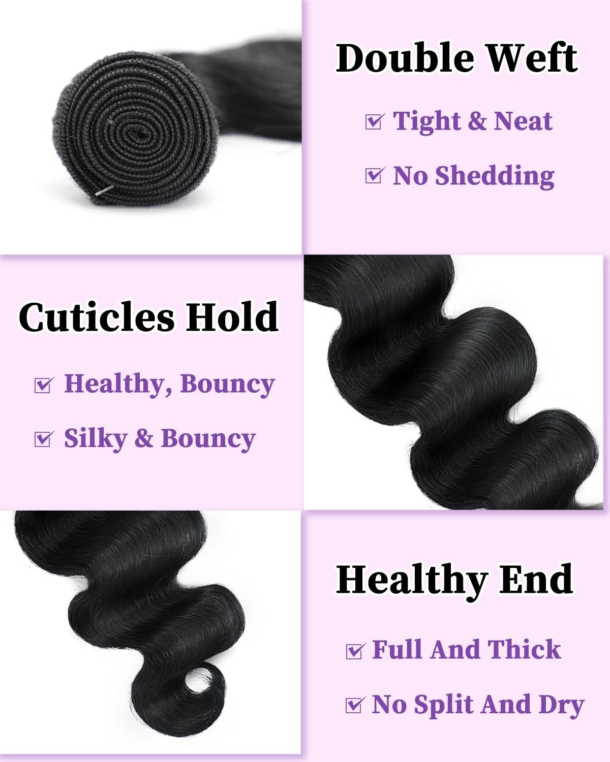 Body Wave Bundles Human Hair 24 Inch 12A Human Hair Bundles Real 100% Raw Unproc