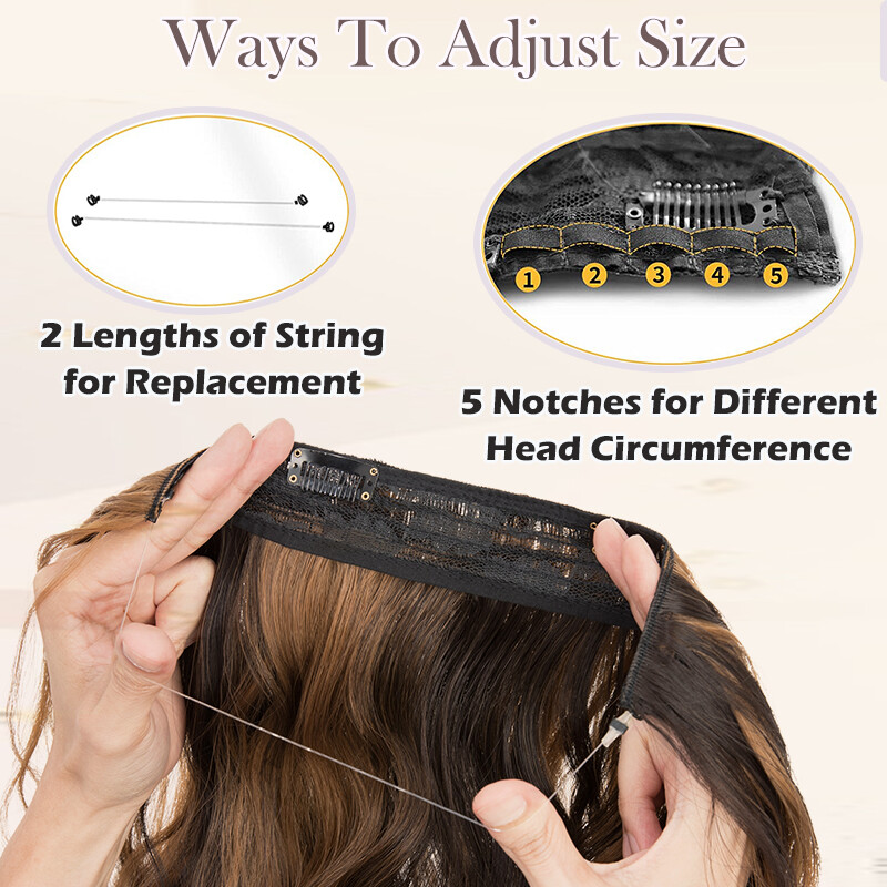 One Piece Invisible Wire Hair Extensions Thick Clip In Hairpiece Real as Human