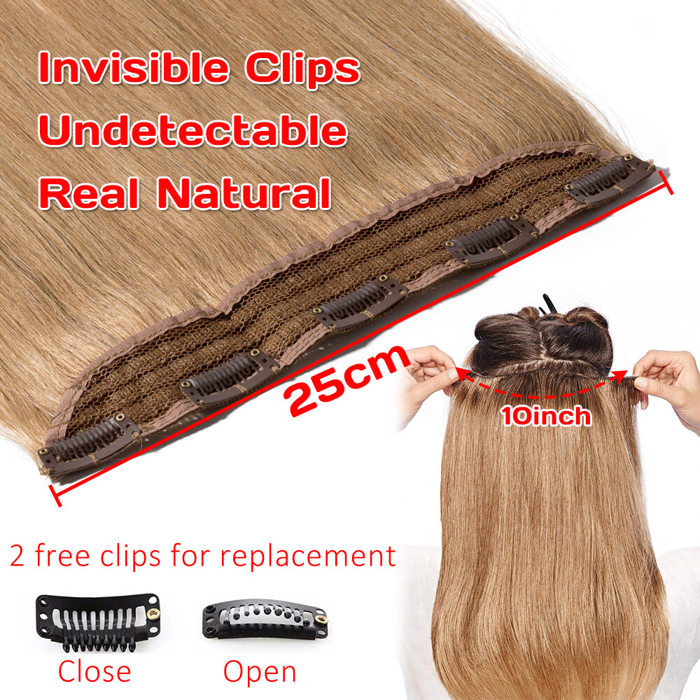 100% Soft 100% Remy One Piece Clip in Real Human Hair Ectensions 3/4 Full Head