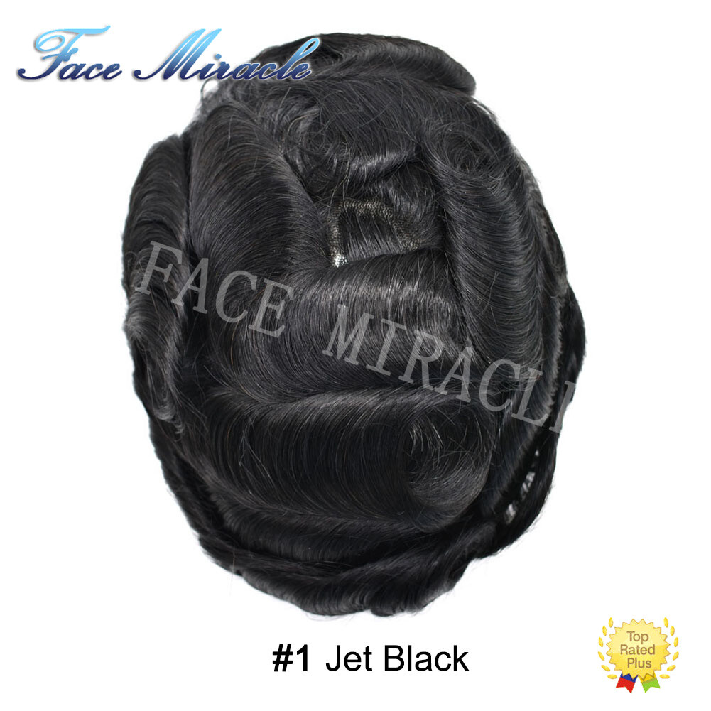 Men’s Hairpieces 0.1MM Thin Skin PU Toupee for Men Human Remy Hair Systems