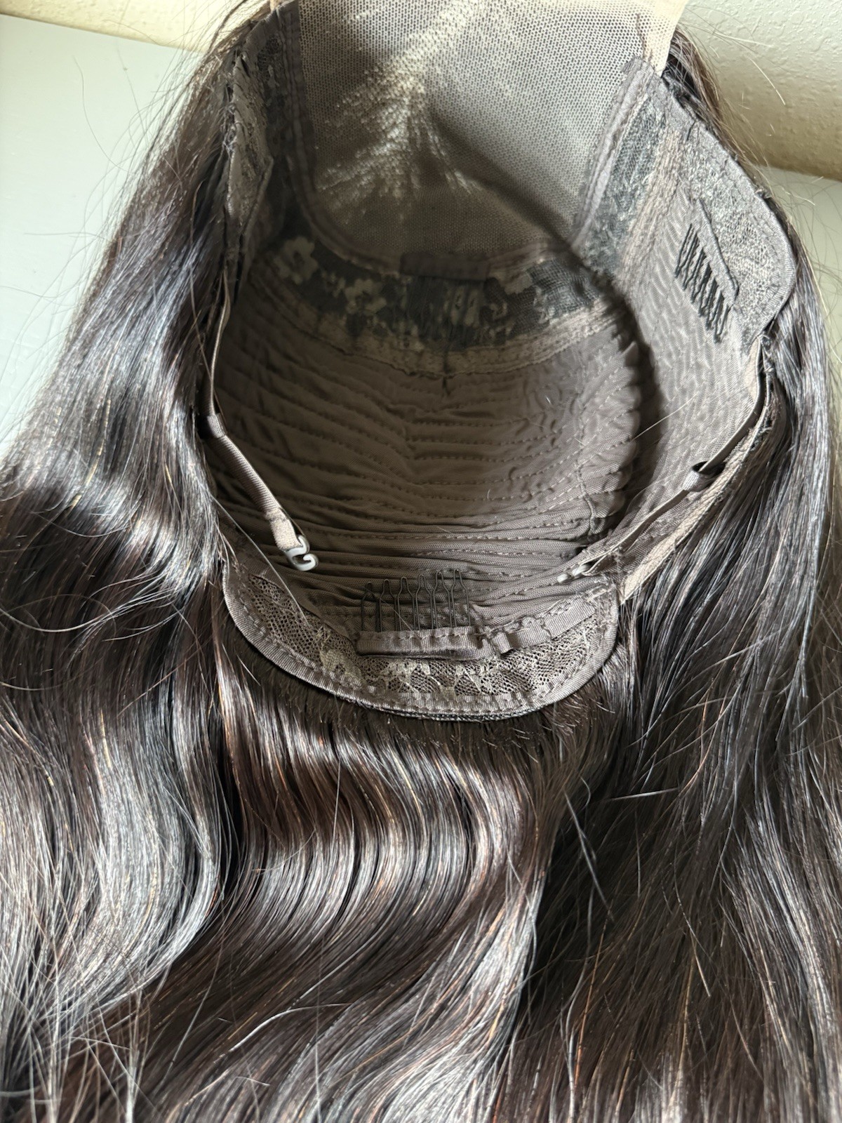100% Virgin Human Hair 4×4 closure straight Wig 18 inch