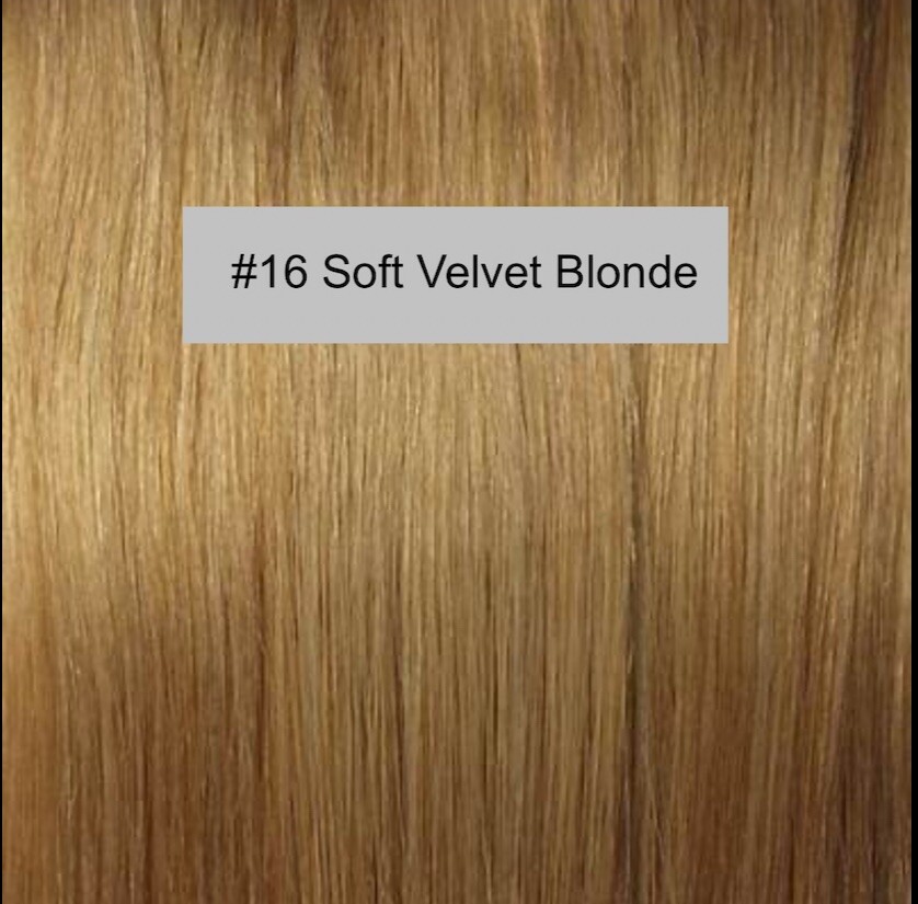 #16 Soft Velvet Blonde Tape-In 20inch 10pcs 25g 100% REMY Human Hair Extensions