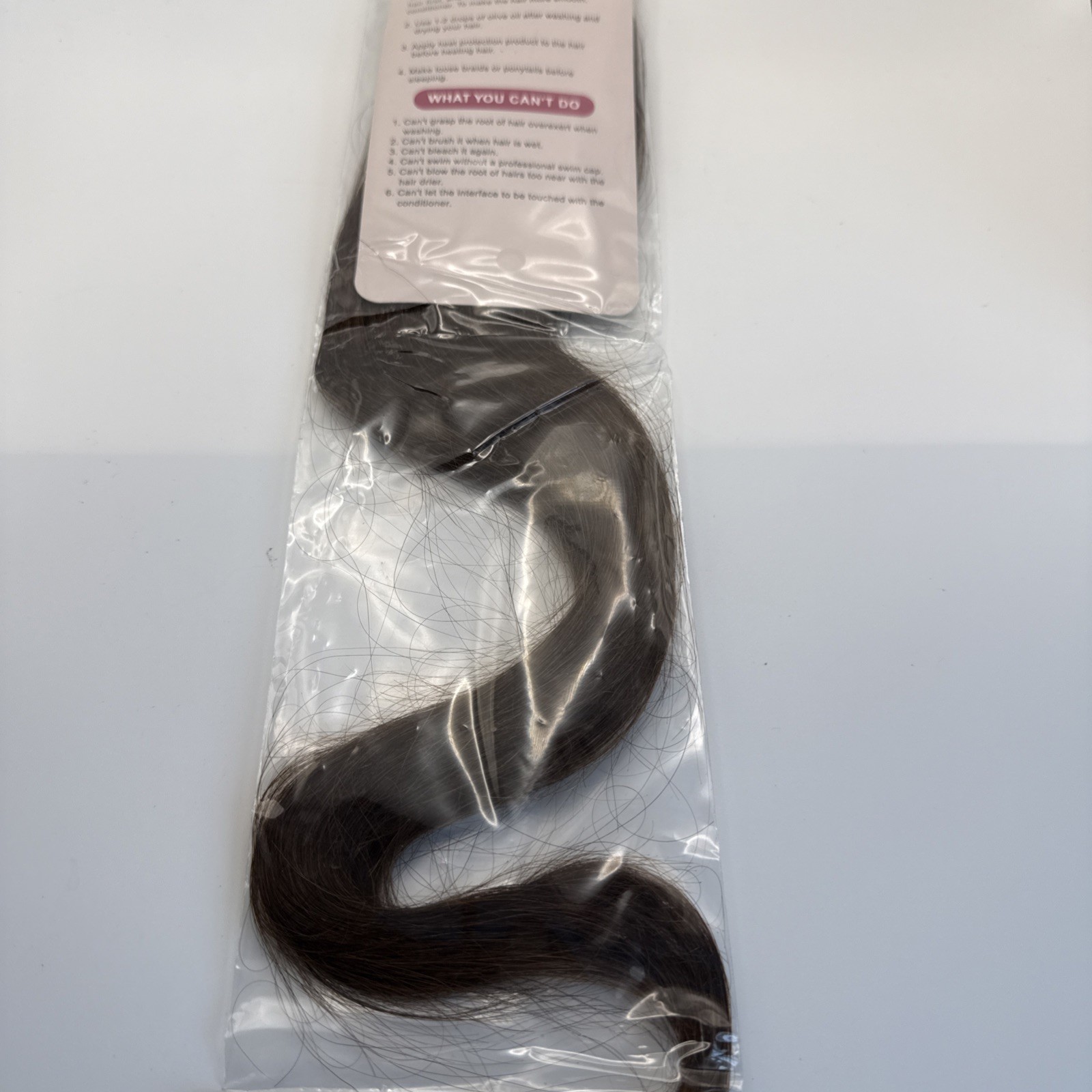 18” Flat Silk Weft 100% Remy Human Hair Extension Medium Brown 50g New
