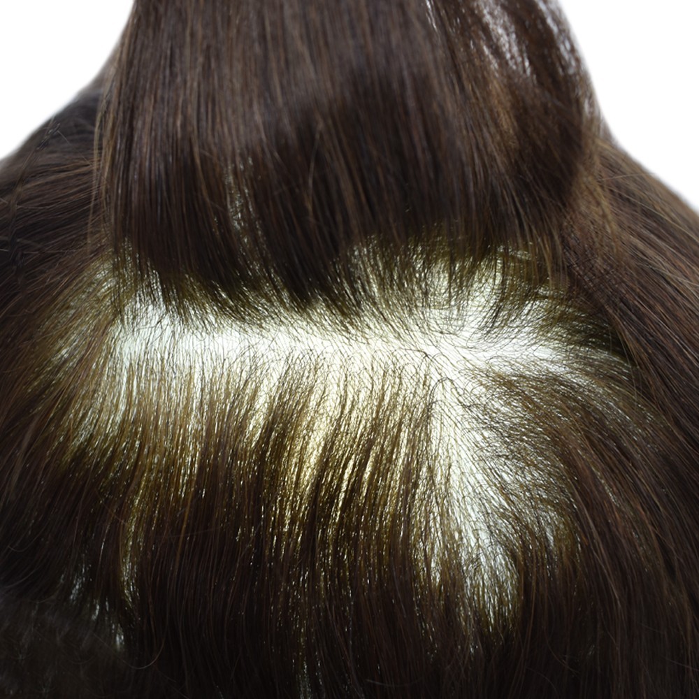 Ultra Thin Skin Mens Toupee Hairpiece Invisible Poly PU Hair Replacement Systems