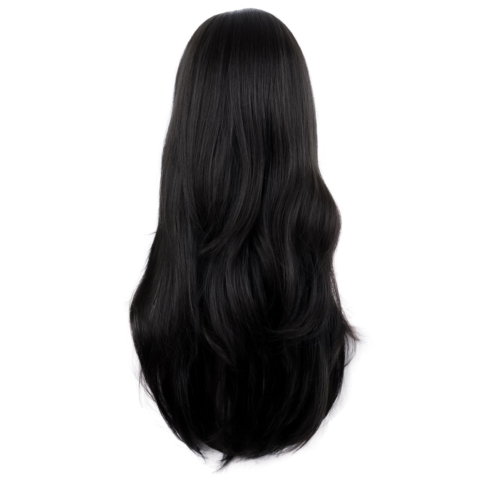 28 Inch/70 cm Long Curtain Bangs Synthetic Fiber Wavy Curly Heat Resistant Co…