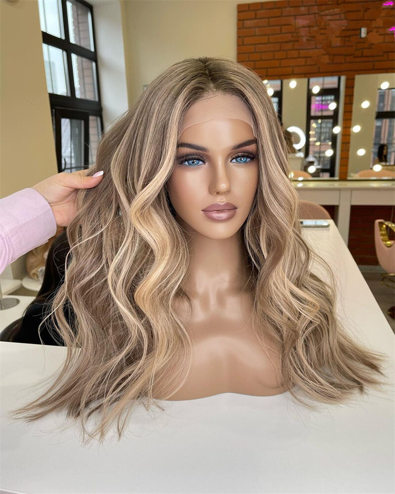 Caramel Blonde Balayage Lace Frontal Wigs 13×4 Remy Human Hair Wig Body Wave