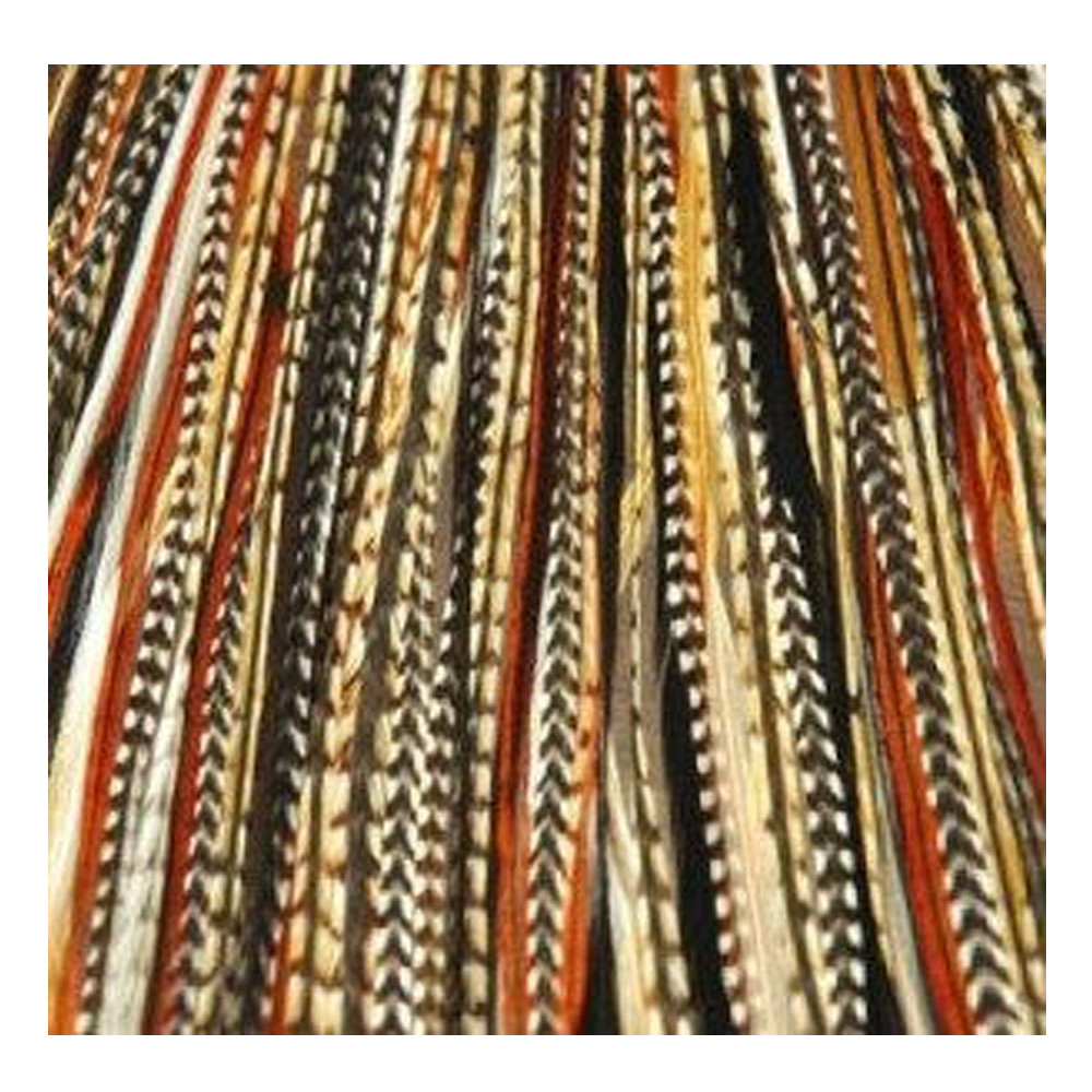 4-6 inch Beautiful Black,Beige,Brown 100% Real Hair 5 Feather Extensions bonded