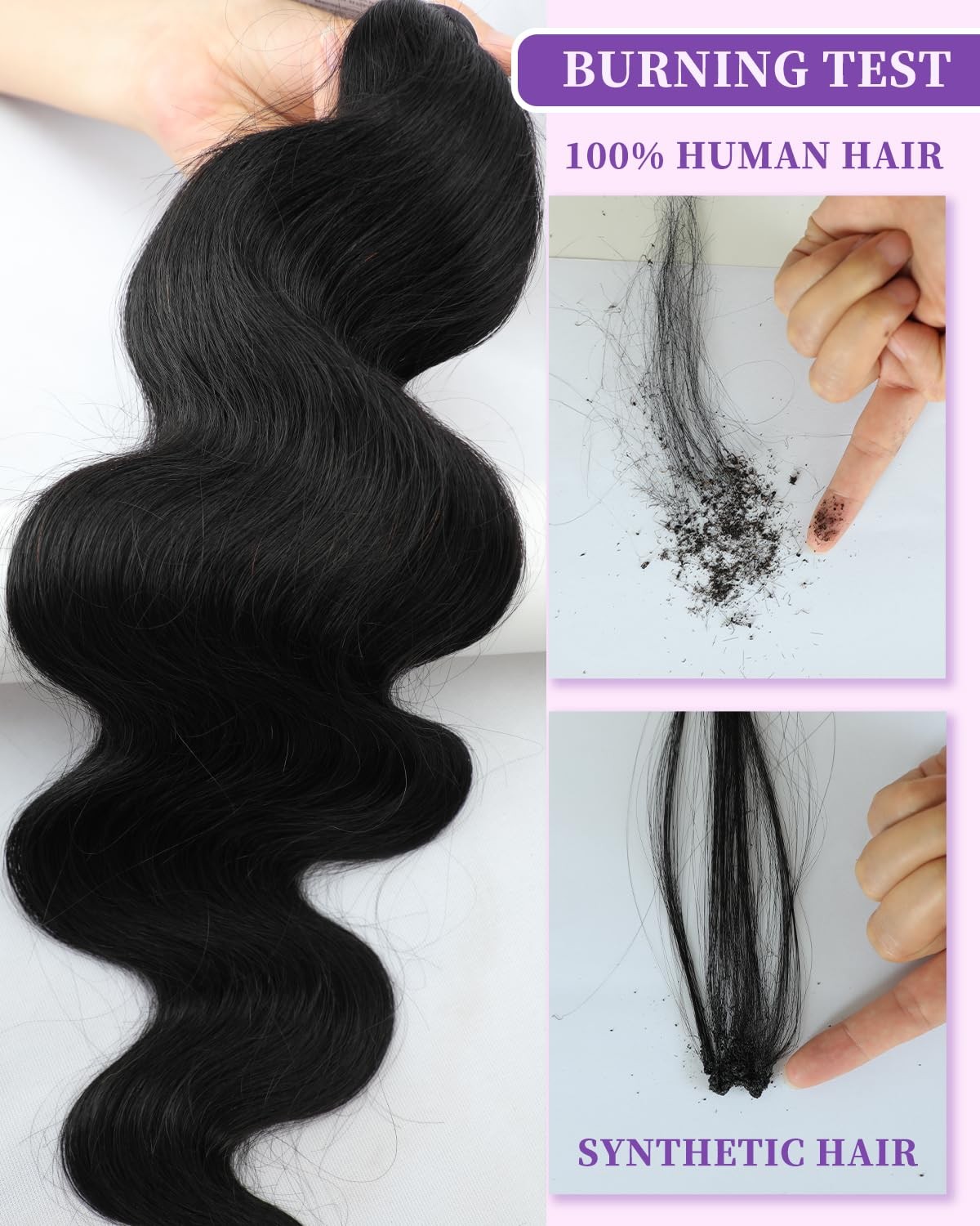 Body Wave Bundles Human Hair 24 Inch 12A Human Hair Bundles Real 100% Raw Unproc