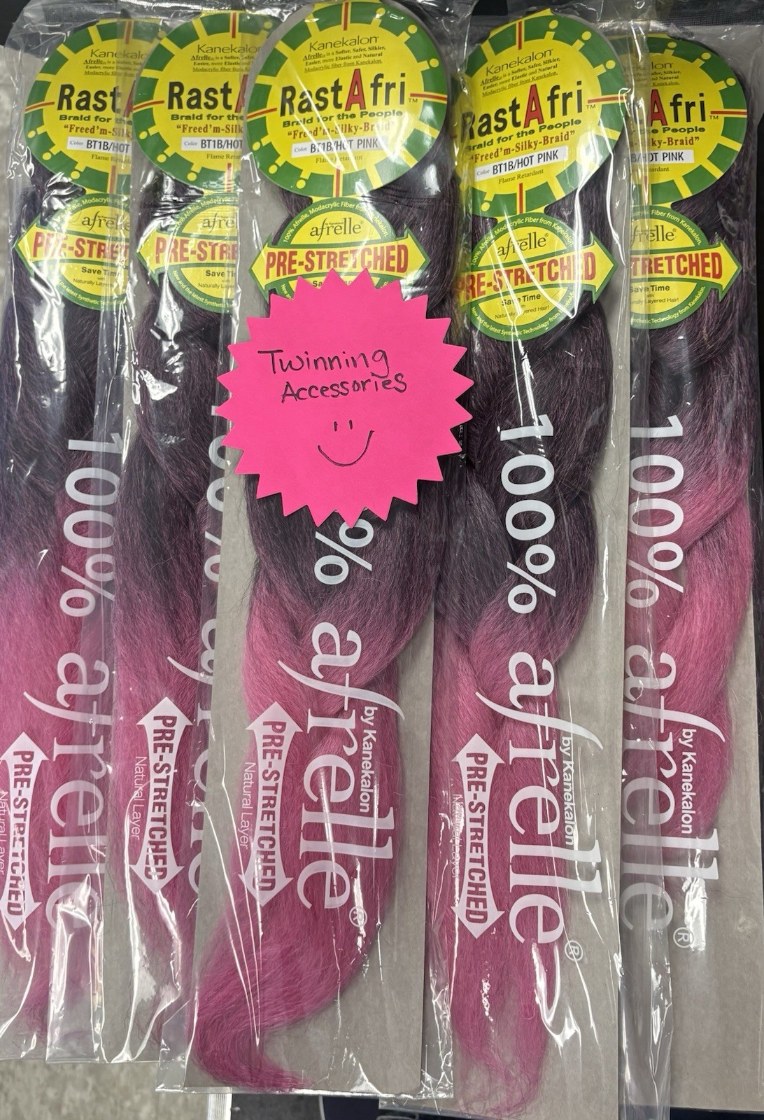 5 Packs RastAfri “Freed’m-Silky-Braid” 100% Afrelle Pre-Stretched by Kanekalon