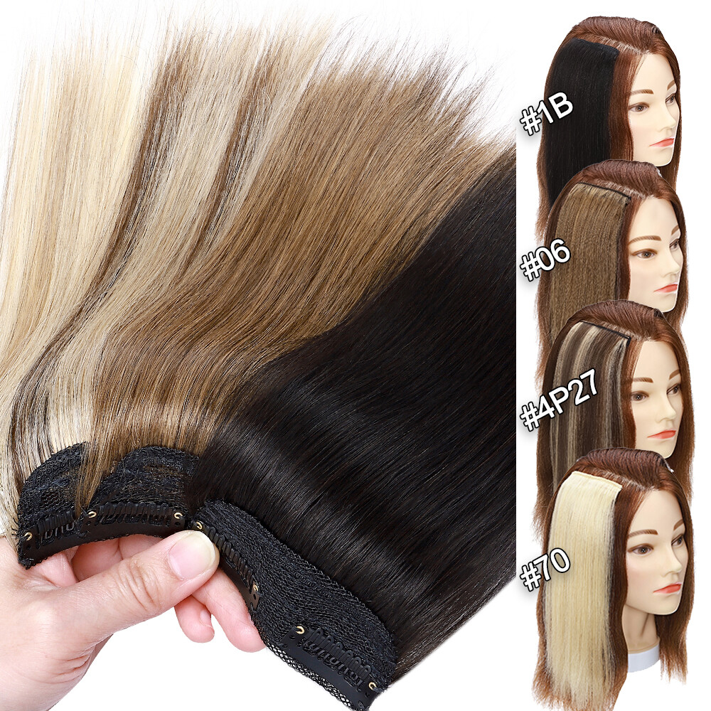 4″6″8″10″12″ Short Mini Clip In 100% Remy Human Hair Extensions One Piece Weft