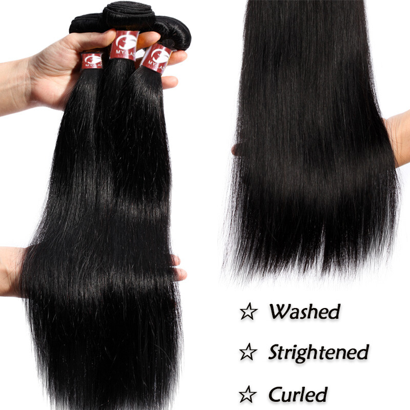 Brazilian Soft Virgin Unprocessed 100% Human Hair Weave Extensions 3Bundles 300g