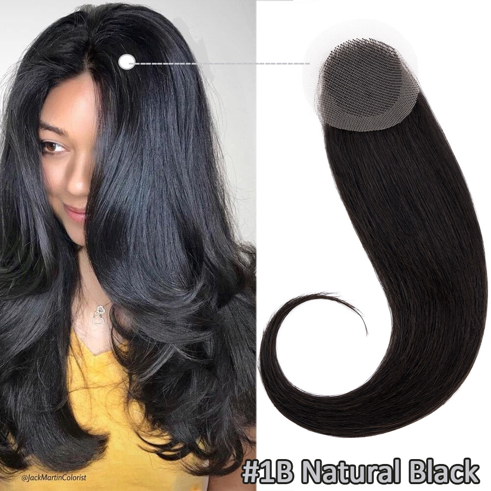 Full Lace Cover-up Tape Human Hair Patches Hairpiece for Alopecia Areata 8″ 18″