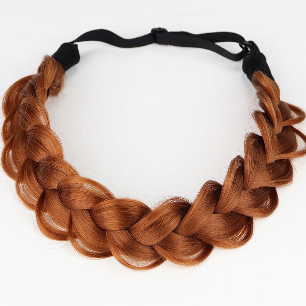 Stretchable Braided Hair Headband Adjustable Handmade Hair Band Women