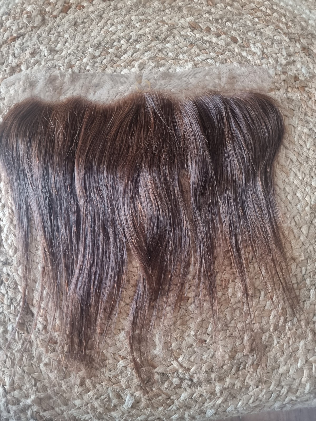 12A 13X4 STRAIGHT FRONTAL 10INCHES BRAZILIAN EAR TO EAR CHESTNUT BROWN 4# 90g