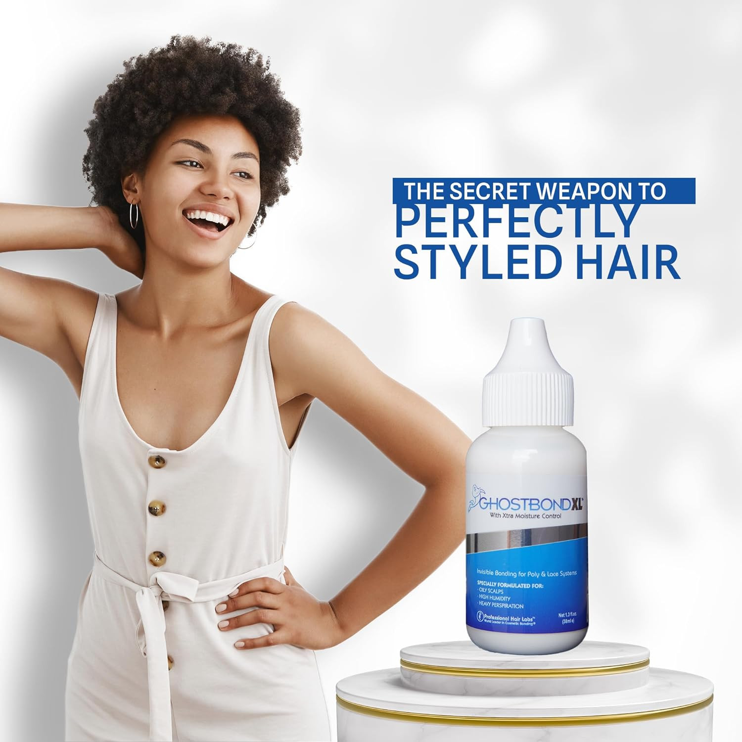Adhesivo Reemplazo Capilar 1.3oz Pegamento Invisible Pelucas Resistente al Agua