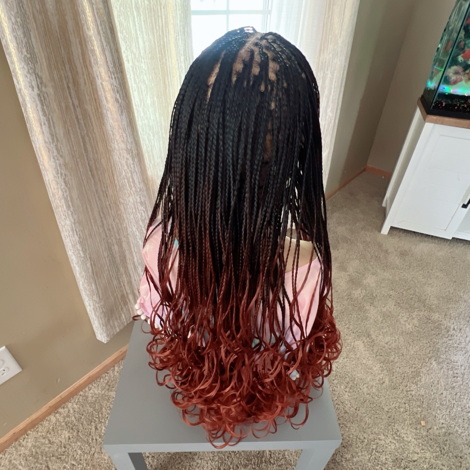 30” Lace Front French Curls Wig Color 1B/350
