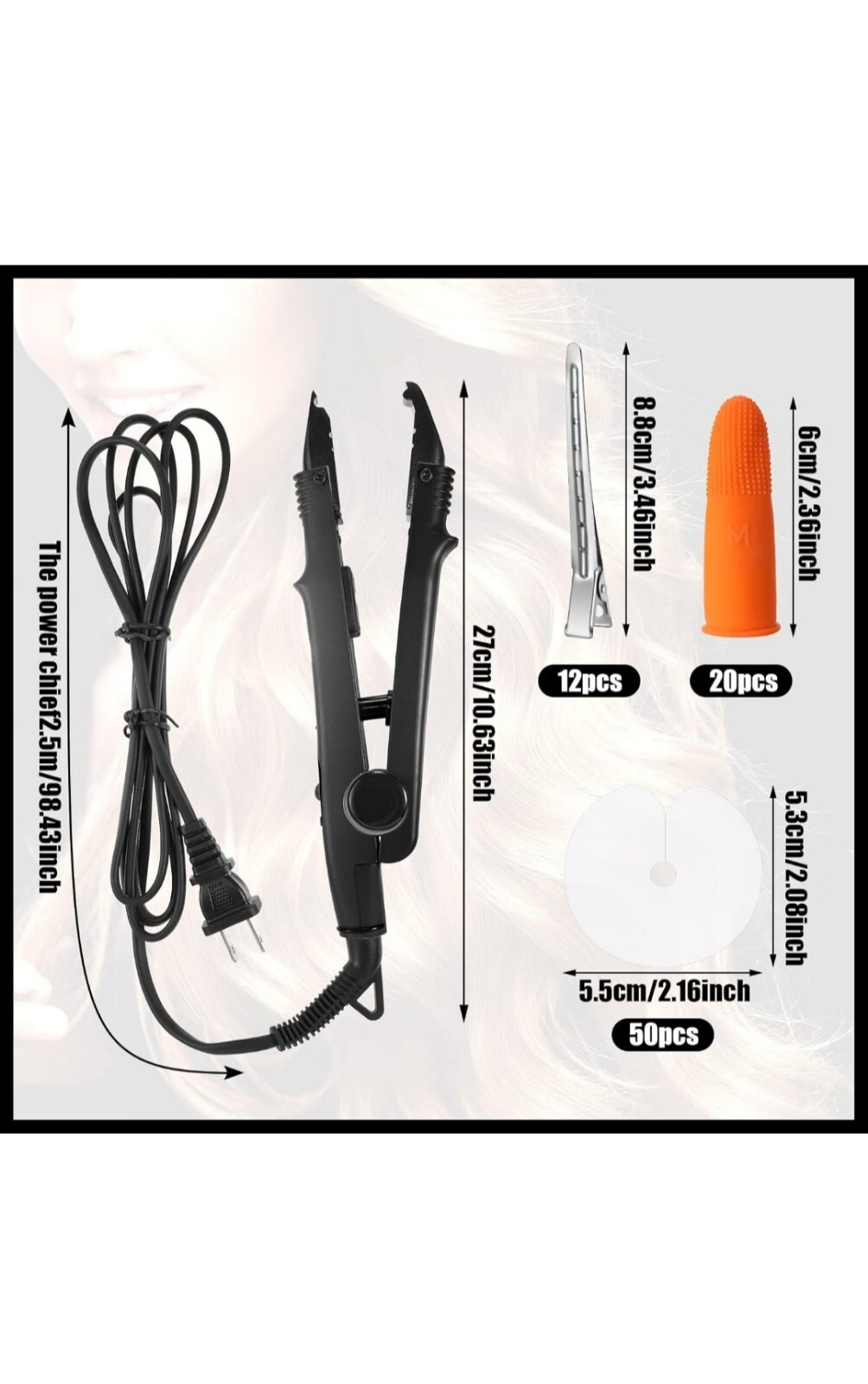 Hair Extensions Tool Set Fusion Heat Iron Connector Wand Hair Extensions Heat To