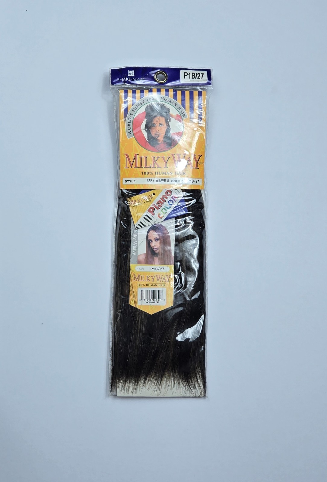 Milky Way 100% Human Hair Yaky Weave 8″ #P1B/27