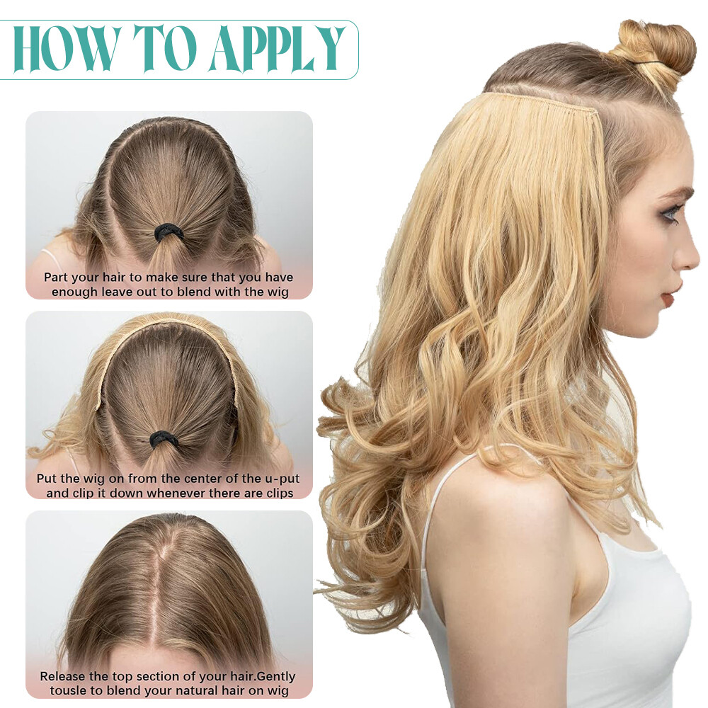Thick V-Shape One Piece Clip In Highlight Remy Human Hair Extensions Full Head