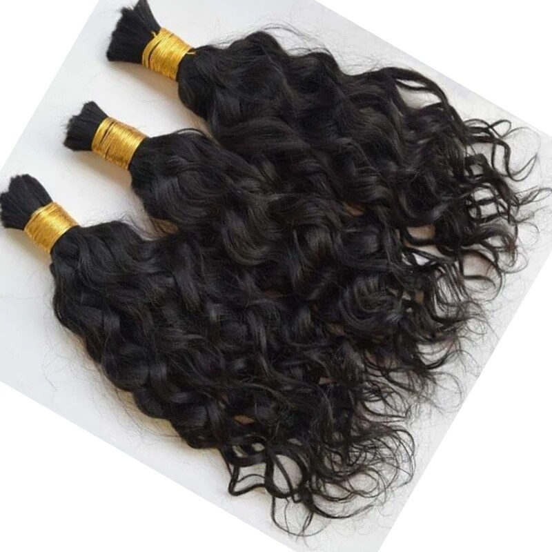 Human Hair Bulk For Braiding Water Wave Brazilian Remy Crochet Braids Hair 100g