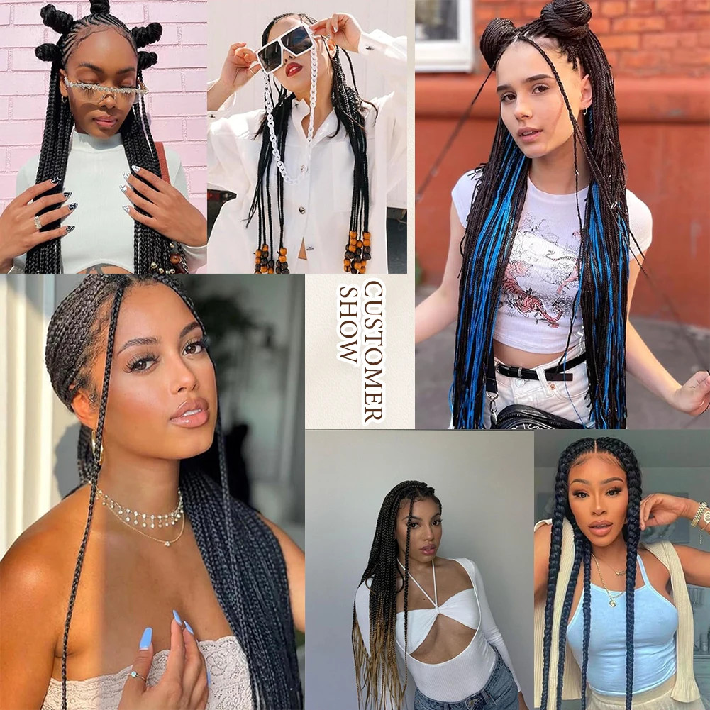 Hot Water Setting Pre-stretched Braids Hair Itch Free Ombre Synthetic Extensions