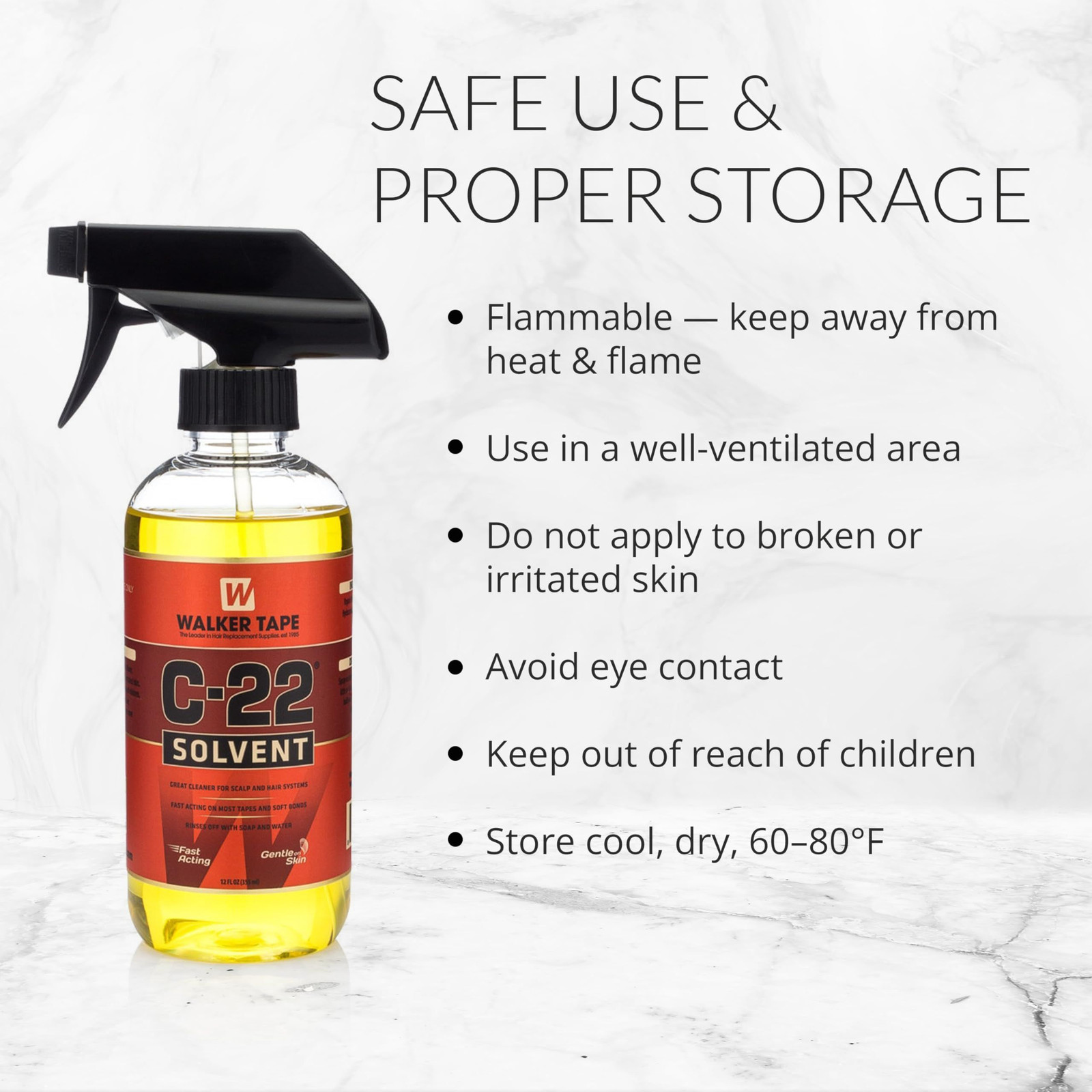 Walker Tape C-22 Adhesive Solvent Spray 12 1 Count (Pack of 1), 12 oz