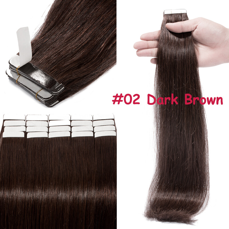 Invisible Tape In 100% Remy Human Hair Extensions Russian Skin Weft 150g 60pc US