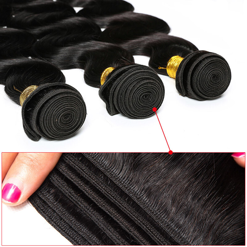 16″ 18″ 20″ 24″ as Human Hair Bundles Body Wave Black For Women Synthetic Hair