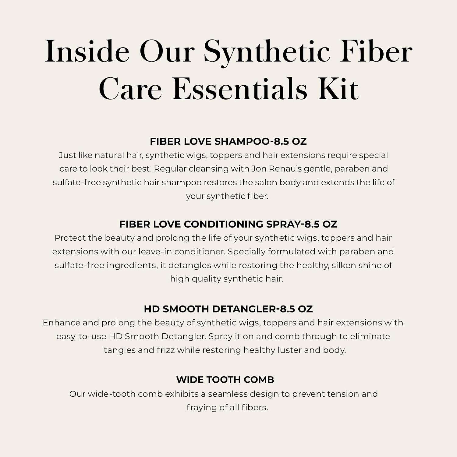 Gentle Care Kit for Synthetic Hair