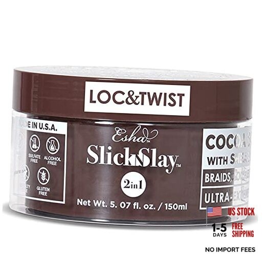Slick N Slay Braiding Gel – 3-in-1 Braid and Edge – 5 Fl Oz (Pack of 1) COCOA