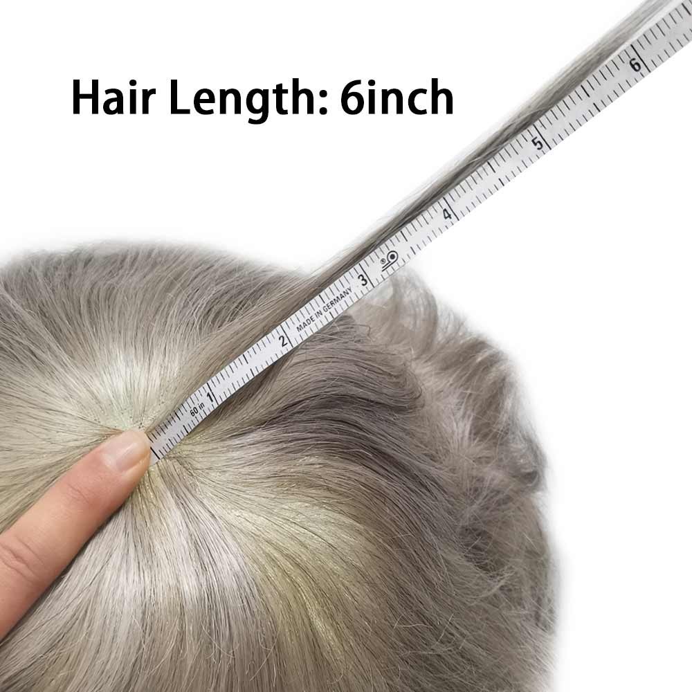 Fine Mono Hair System Replacement Poly Skin Around Mens Toupee Hairpiece