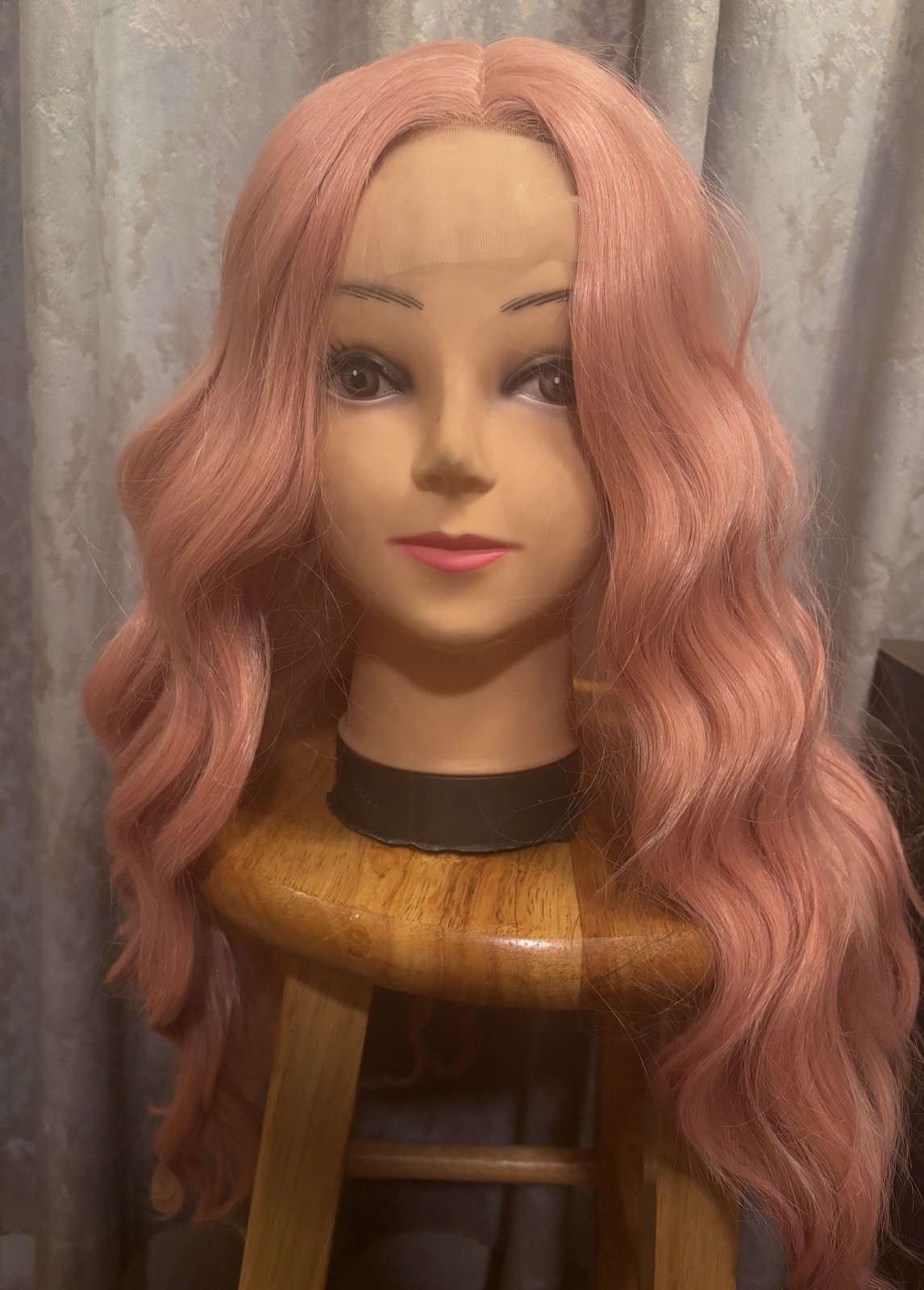 rose pink wig lace 28 Inch Layered Wavy