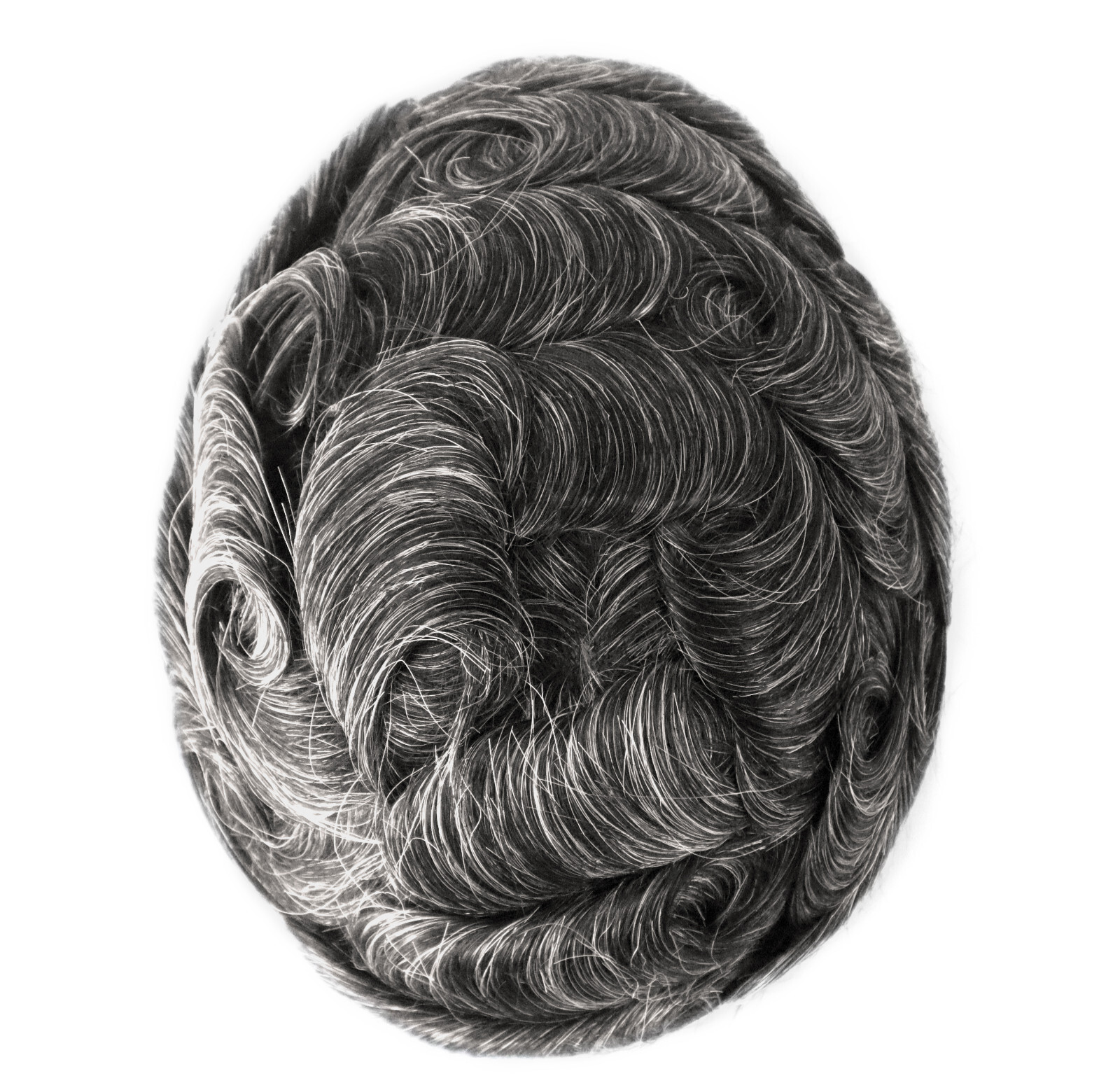 Mens Human Hair Replacement System Medium Poly Skin Toupee Wig Hairpiece OS27SKV