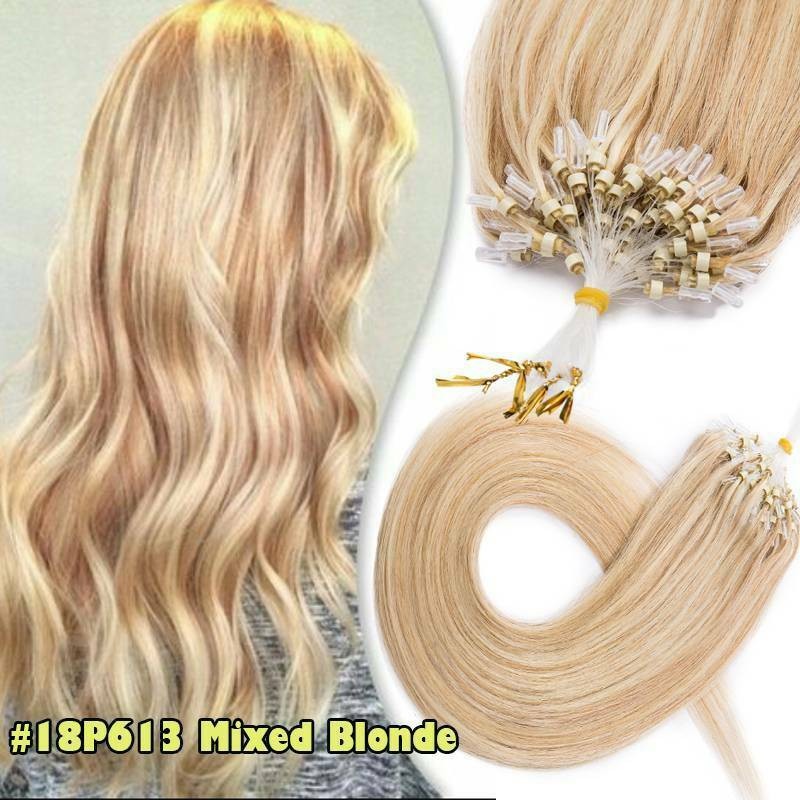 Micro Bead Hair Extensions Easy Loop Micro Links Human Hair Real Remy Straight