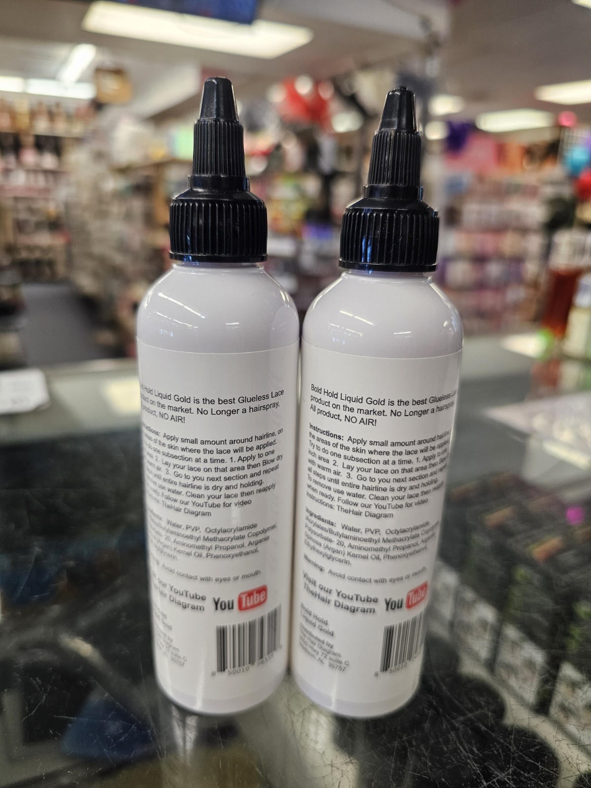 2 Bottles Of – Bold Hold Liquid Gold Glueless Lace Gel, Temporary Hold – 4oz