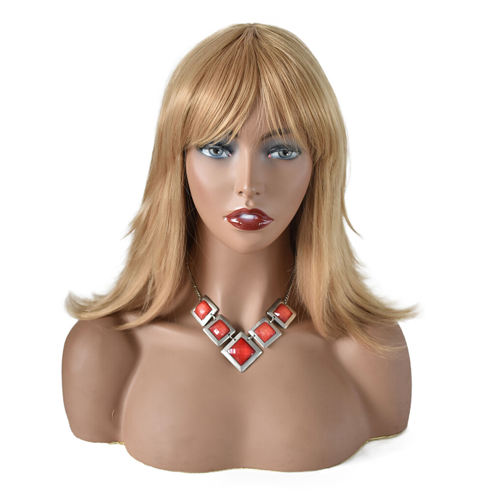 Layered Long Synthetic Hair Machine Made Wig for Women Premium Quality Natural