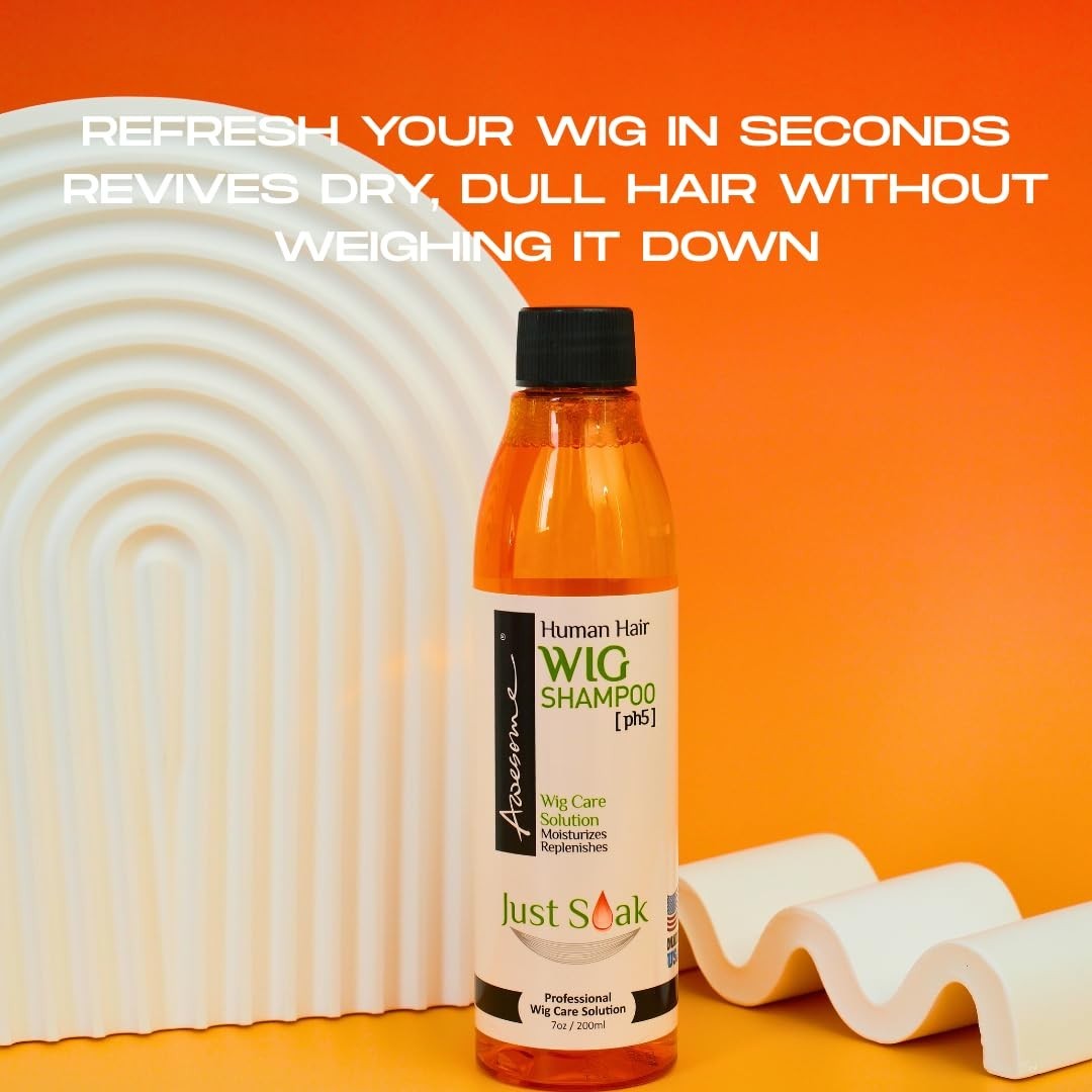 Premium Human Hair Wig Care Set – Shampoo & Leave-In Conditioner, Detangles, Add