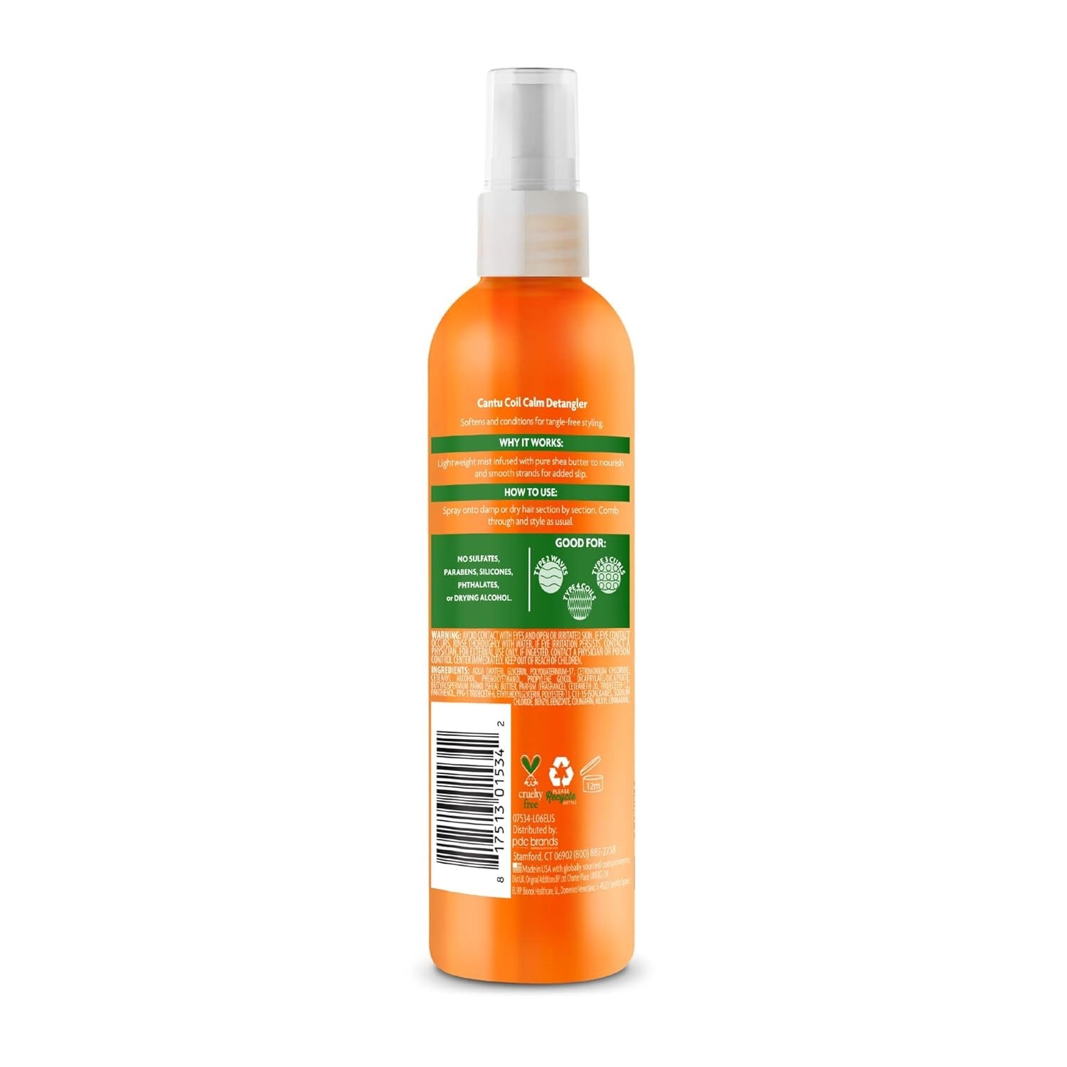 Coil Calm Detangler with Shea Butter & Coconut – 8 Fl Oz for Natural Hair