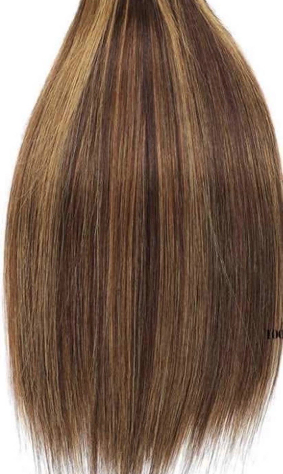 Women Hair Pieces Human Hair Extension Straight Brown Blonde Easy to Wear