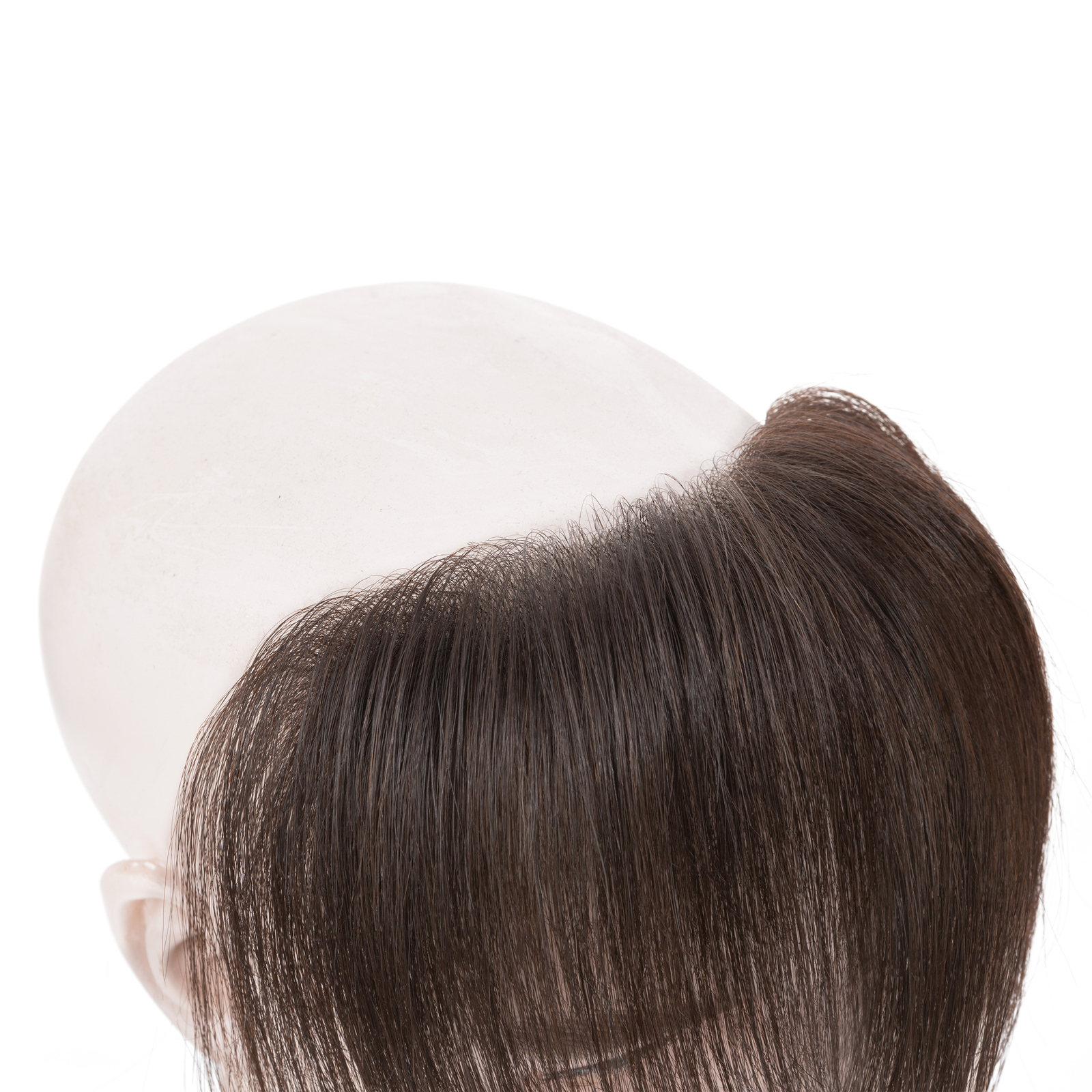 Unisex Toupee Thin Skin Hairpiece Human Hair System Replacement Forehead Topper